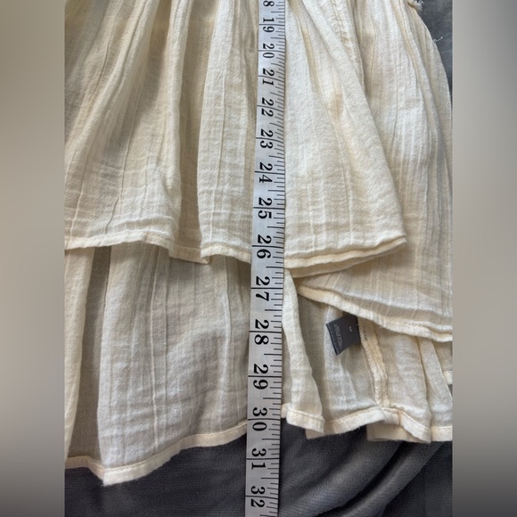 Aerie Cream Boho Peplum Top with Tassel Detail - Picture 7 of 8